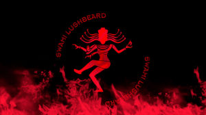 Swami Lushbeard - Red Logo on Fire